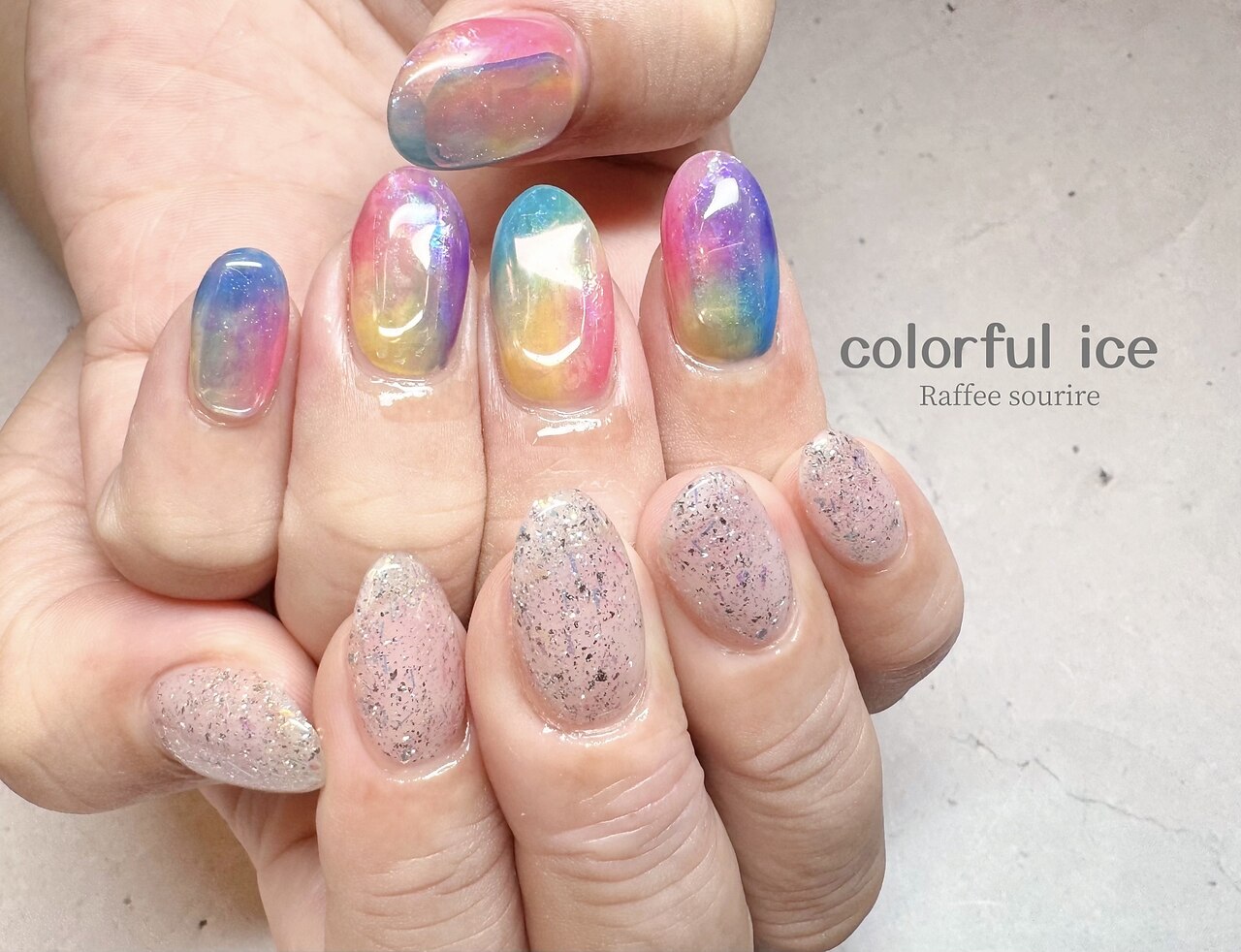 カラフル氷ネイル：PG010633913｜ラッフィ スリール(Raffee