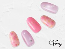 ヴェリー アトレ品川店(Very)/マーブルローズネイル