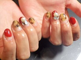 べっ甲×パール