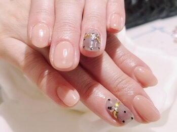 キープ ネイルサロン(KEEP)/シースルー&ドット♪