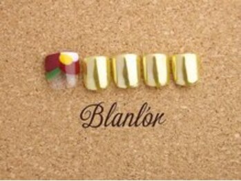 ブランロール 中目黒店(Blanl'or)/Ｆｏｏｔ　和♪花柄ネイル