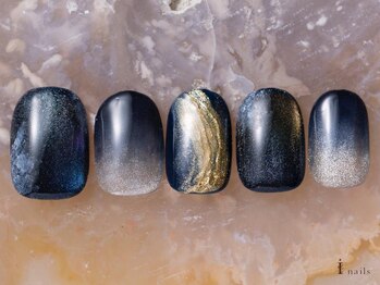 アイネイルズ 吉祥寺店(I nails)/夜空ネイビー奥行きマグネット