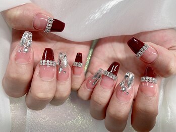 モルフォネイル(Morpho nail)/#ブラウン#ニュアンス#大理石