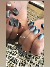 シーエスネイル 元住吉店(CS NAIL)/マグネット＆オンブレフレンチ