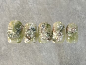 ゆびノさき イケブクロ(ゆびノさき+ikebukuro)/グリーンオーロラネイル