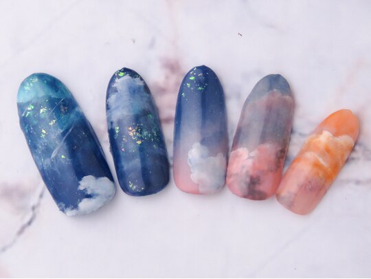 2025年冬】夕焼けのネイルデザイン集｜人気順｜ホットペッパービューティー 