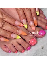エーネイル(A.nail)/小麦肌によく似合うネオン
