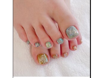 美人計ネイルサロン/Footシンプルデザイン¥9900