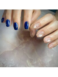 ちぐはぐネイル/ぷっくりネイル