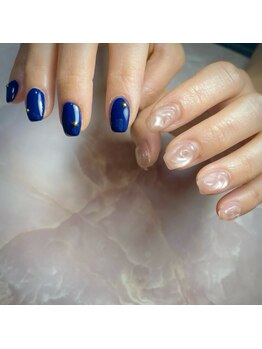 モアナ 堺岩室店(MOANA)/ちぐはぐネイル/ぷっくりネイル