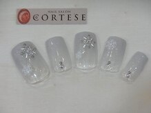 ネイルサロン コルテーゼ 四条烏丸店(CORTESE)/雪の結晶・マシンオフ無
