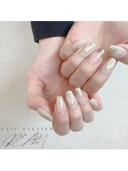 クリーム(Nail Atelier CREAM)/波ネイル