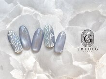 エアフォルク 銀座(ERFOLG)/冬の繊細ラインアートネイル☆