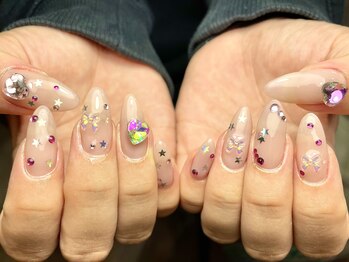 タスメット(+met)/キラキラハートネイル