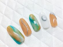 グラマーネイル(Glamor nail)/ぼかしネイル×ニュアンスネイル