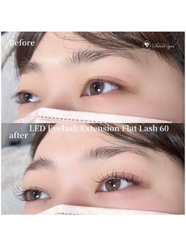 スウィートアイズ(Sweet eyes)/LEDフラットラッシュ60束