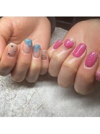 バレンタインネイル