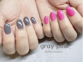 グレー＆ピンク