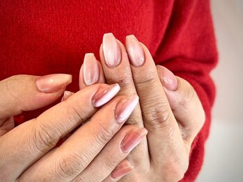 ヌル ネイル 堀江(NURU NAIL HORIE)/イエベ春色マグネットネイル☆