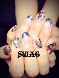 キラキラホイルネイル