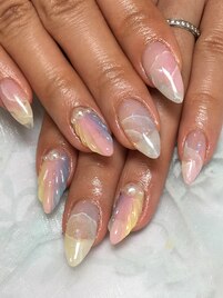 人魚の鱗ネイル