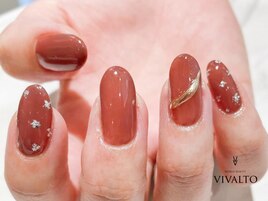 秋ネイル/ミラー