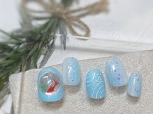 ブレス 仙台駅前本店(BLESS)/涼しげ金魚ネイル