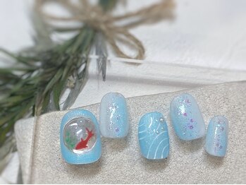 ブレス 仙台駅前本店(BLESS)/涼しげ金魚ネイル