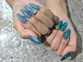 【スカルプ】夏色ラメワンカラー