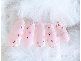 桜とミラーアートネイル☆