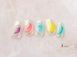 カラフルポップクリアネイル