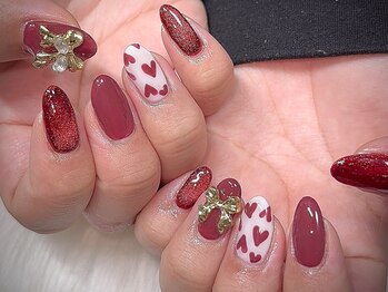 ネスネイル 池袋(Nes.nail)/ハートリボンネイル