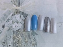 ネイルサロン&スクール ジーナ(GINA)/シルバー・ブルーラメネイル