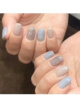 トランスモード ネイル/#30 押し花×くすみブルー￥4950