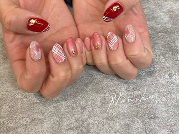 バレンタインネイル