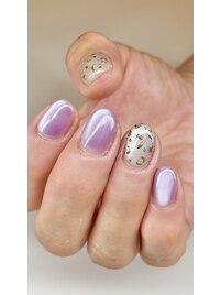 ラベンダー×ゴールドレオパード