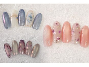 アノー(Anooo)/押し花ネイル・春ネイル