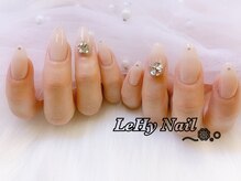 レヒネイル(LeHy nail)/ワンカラー×Vカットストーン