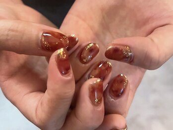 サクノネイル(SAKUNONAIL)/秋ニュアンスネイル