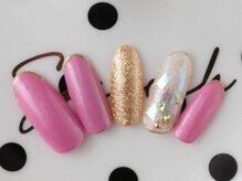 ネイルサロン ティーエイチセブン(Nail Salon TH SEVEN)/シェルネイル×ワンカラーネイル