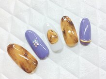 グラマーネイル(Glamor nail)/ベッコウ×パープル