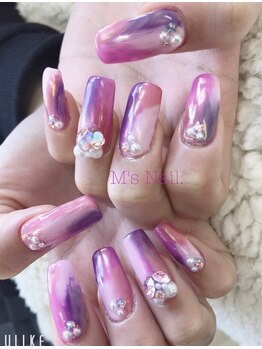 エムズネイル(M's Nail.)/ニュアンス塗りかけワンカラー