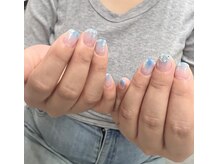 サクラ(SAKURA)/水色グラデーションネイル♪