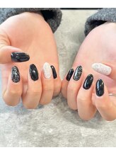 リンネ(Rinne)/ブラック×ホワイト×ラメ