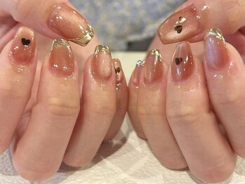 アイネイルズ 梅田店(I nails)/マグネットミラーフレンチ¥9700