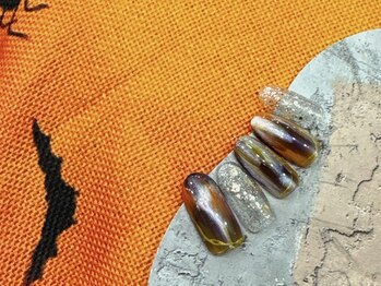 ハロウィン～塗りかけネイル