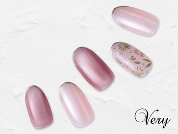 大人ガーリーな春ネイル