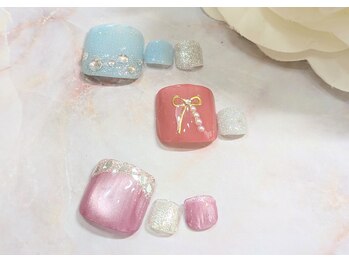ユカリンゴ(Yukaringo)/フットネイル親ゆびのみDesign