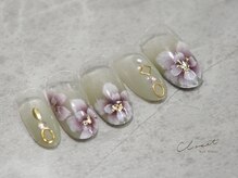 ネイルクローゼット(Nail Closet)/11月 Design　奥行きフラワー