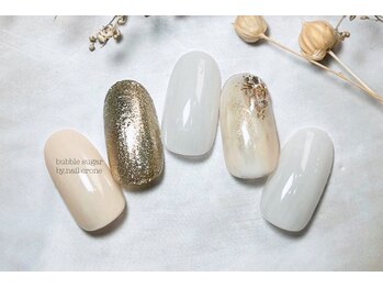 バブル シュガー バイ ネイルクローネ(bublle sugar by.nail crone)/ぷっくりニュアンスネイル